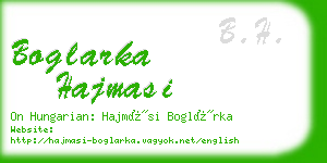 boglarka hajmasi business card